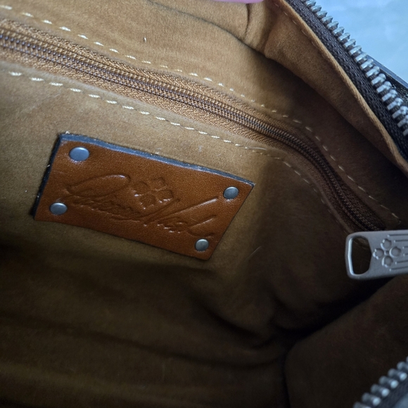 Patricia Nash Brown and Blue Floral Embossed Clutch - Picture 10 of 12